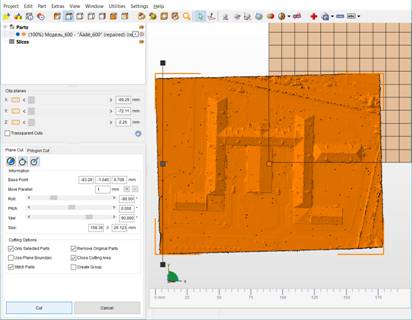 Рис.15. Отсечение плоскостью Рис.15. Отсечение плоскостью