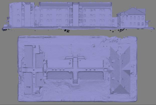 Рис.8. Отфильтрованная модель в Agisoft Photoscan Рис.8. Отфильтрованная модель в Agisoft Photoscan